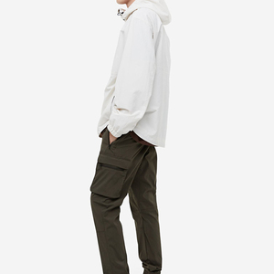 Pantalon et pantalon à logo personnalisé pour hommes avec cordon de serrage élastique de différentes couleurs unies - Product Image 2