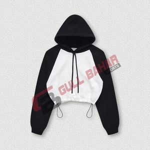 เสื้อฮู้ดครอปผู้หญิงรุ่นใหม่ 25/26 สำหรับฤดูหนาว ปรับแต่งได้ ปักโลโก้ด้านหน้า ผ้าโพลีเอสเตอร์/คอตตอนคุณภาพสูง ระบายอากาศได้ดี - Product Image 1