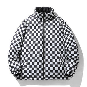 Elegante chaqueta Bomber de hombre de calle alta Manga larga de lona de alta calidad con cuello levantado y diseño de burbuja abombada para el invierno - Product Image 1