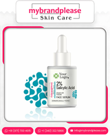 Sérum Visage Probiotique Soin de la Peau avec 2% d'Acide Salicylique 30ml Marque Privée pour Lèvres & Visage Hydratant & Équilibre du Microbiome