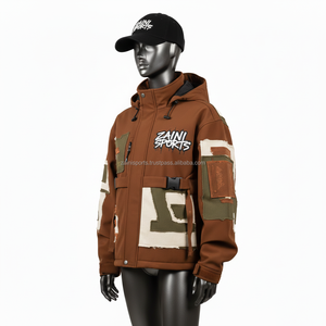 Chaqueta Softshell para Mujer, Poliéster Premium con Paneles de Parche, Sudadera con Capucha Cálida para Exteriores, Logotipo Bordado Personalizado - Product Image 4