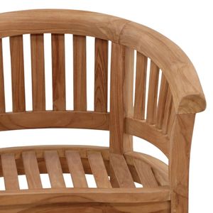 Fauteuil de jardin incurvé en teck, confortable et durable, pour l'extérieur, style banane, en bois massif, pour patio et bord de piscine, idéal pour la vie en bord de mer - Product Image 6