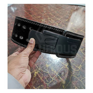 เข็มขัดหนังวัวยกน้ำหนักแบบสปอร์ตสุดหรูหนา10มม. 4นิ้วสำหรับงานหนักแข็งแรงกันลื่นขนาดบวกอุปกรณ์ออกกำลังกาย - Product Image 2