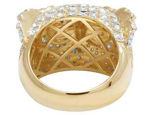 Bague Hip Hop pour homme en moissanite, plaquée rhodium, coupe ronde brillante, cadeau de mariage et de fête - Product Image 3