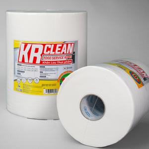 Krclean ผ้าเช็ดอาหารสีขาวแบบนำกลับมาใช้ซ้ำได้ขนาด320 30x30ซม. เป็นมิตรกับสิ่งแวดล้อมและออกแบบมาสำหรับพื้นที่เตรียมอาหาร - Product Image 3