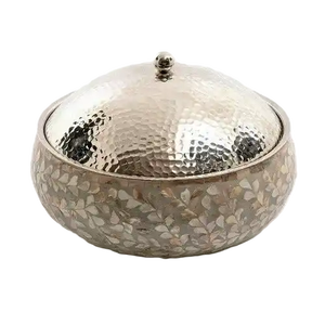 Luxury Casserole Hotel Supplies Tabletop Wholesale Metal <b>Food</b> Warmer Stainless Steel <b>Food</b> <b>Server</b> Round Shape Handmade - Product Image 6