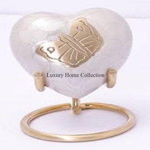 Último patrón, llegada, color rosa, mariposa, llamativo, diseñador, en forma de corazón, aluminio fundido, venta al por mayor, urnas de lujo con soporte - Product Image 6