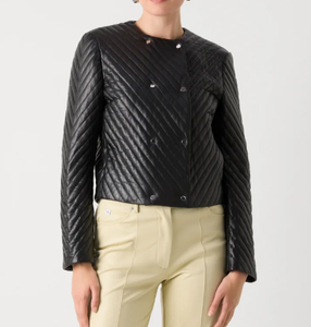 แจ็กเก็ตหนังแกะแท้ระบายอากาศสำหรับผู้หญิงแจ็คเก็ตหนังแกะแฟชั่นคุณภาพสูง - Product Image 3