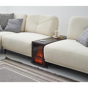 Ensemble de canapés d'angle modernes de style italien Tetra avec module foyer, meubles en tissu pour salon - Product Image 3