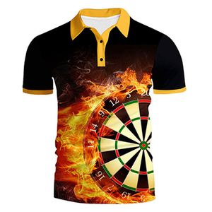 Offre Spéciale Sublimation personnalisé coton/polyester Dart Jersey réversible imprimé hommes vêtements polos conception pour les joueurs de fléchettes - Product Image 1