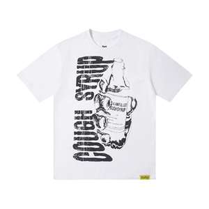 Camiseta de Verano 2026 al por Mayor con Logotipo de Diseñador, Manga Corta, 100% Algodón, para Hombre, Corte Holgado, Estilo Vintage con Hombros Caídos - Product Image 3