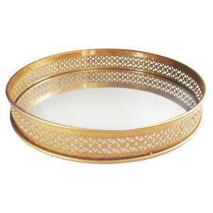 Venta al por mayor de calidad superior de hierro de Navidad bandeja decorativa de lujo de metal para jardín bandeja de decoración de Navidad de lujo de plata de la boda - Product Image 5