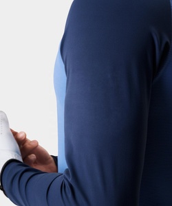 Jersey ligero de golf de manga larga para hombre, Sudadera con capucha, estilo con cremallera, patrón sólido, tela suave al por mayor para entrenamiento de uso diario - Product Image 5