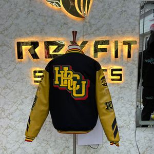 High Quality OEM Services Embroidered Wool and Silk Men's Jacket with <b>Covered</b> <b>Button</b> Closure versity jackets Lettermen jackets - Product Image 3