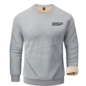 Venta directa de fábrica, sudaderas de lana Sherpa mezcladas de algodón informales de invierno para hombre, ajuste holgado de alta calidad - Product Image 1