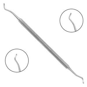 ที่ดันหนังกำพร้าเล็บสแตนเลสแบบใช้ซ้ำได้ ปลายโค้งสองด้าน สำหรับทำเล็บ - Product Image 4