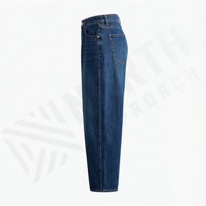Jeans de Mezclilla de Cintura Alta para Mujer, Corte Holgado Informal, Cómodos para Todas las Temporadas, Elegantes, Color Personalizado, Pantalones de Moda - Product Image 3