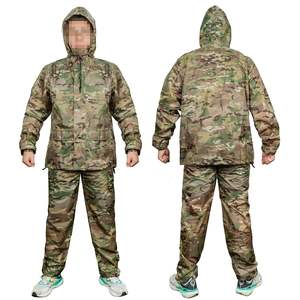 Combinaison de pluie d'hiver imperméable respirante en softshell à imprimé camouflage unisexe, combinaison de chasse coupe-vent, cuissardes de pêche - Product Image 5