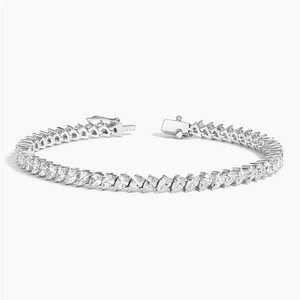 Pulsera de plata 925 de 6 pulgadas de moda corte de pera moissanita diamante Premium helado moda romántica Hip Hop estilo callejero regalo para ella - Product Image 2