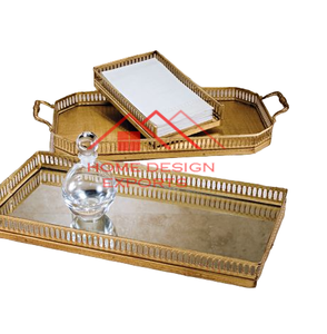 Bandeja para servir comida y bebidas de Metal hecha a mano superventas 2025 - Product Image 1