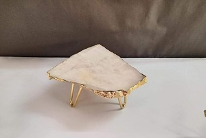 ที่ตั้งเค้กอาเกตธรรมชาติหรูหราหรูหราสไตล์รักหรูหรากันน้ำออกแบบได้ปรับแต่งได้สำหรับห้องครัวบ้านสวน - Product Image 3