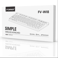 Clavier mécanique sans fil silencieux WI8 Punk 88 touches USB 3.0 à membrane en caoutchouc Cherry pour ordinateur de bureau, maison, bureau et entreprise - Nouveau