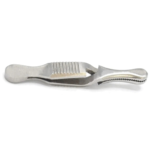 Pince à épiler Premium Bulldog à action croisée pour extensions de cils, à dents entièrement dentelées, droite, instrument chirurgical - Product Image 6