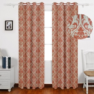Rèm cửa Jacquard Châu Âu với phong cách hàng đầu khác nhau loại Grommet hiện đại cho khách sạn-nhà máy bán buôn - Product Image 1