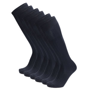 Calze Lunghe da Uomo a Costine Larghe, 6 Paia, Eleganza Classica, 100% Cotone, Taglia Unica, Design Sportivo Quotidiano, Fantasia a Pois, Leggere - Product Image 4