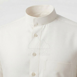 Thobe classique arabe décontracté en coton, vêtement musulman traditionnel, col montant, manches longues, idéal pour la prière, les rassemblements et les mariages - Product Image 5
