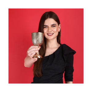 Cáliz de Latón Vintage Más Vendido |   Copa de Vino Medieval Renacentista del Rey Arturo, Regalo para Comunión y Decoración Navideña - Product Image 4