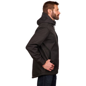 Chaquetas Softshell de poliéster para hombres adultos, ropa de calle de gran tamaño con cremallera, chaqueta de invierno plegable con bolsillo y cremallera de Color marrón oscuro - Product Image 5