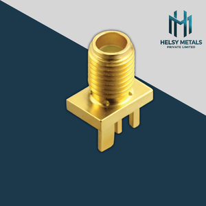 ขั้วต่อ SMA ตัวเมียแบบติดตั้งบนแผงวงจรพิมพ์ ชุบทองเหลือง ขั้วต่อโคแอกเชียล RF สำหรับส่งสัญญาณความถี่สูง 50 โอห์ม - Product Image 3