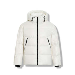 Fabricante de logotipo personalizado negro invierno a prueba de viento al aire libre lona cremallera lavado burbuja Puffer chaquetas Unisex estilo Formal - Product Image 4