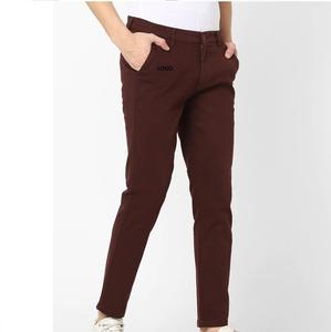 Pantalones chinos de vestir de Color granate personalizados de calidad superior para hombre, Pantalones chinos de algodón 100%, ropa de calle, pantalones de uso de oficina - Product Image 1
