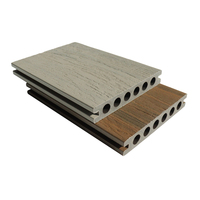 Pas cher Durable Co Extrusion WPC Decking 140x22mm Creux Réversible Givré 3D Plancher De Grain De Bois