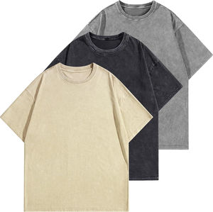 Algodón de rizo francés Diseña tu propio logotipo, el mejor proveedor, camiseta de lavado ácido para hombres, última colección hecha en fábrica, camiseta de lavado ácido para hombres - Product Image 4