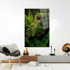 Décoration d'intérieur bohème, art sur toile imprimée : grande décoration murale, art sur verre trempé - Product Image 1