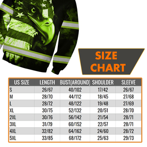 Camisas personalizadas Hi Vis de manga larga con águila y bandera de EE. UU., ropa de trabajo de seguridad reflectante para hombres - Product Image 3