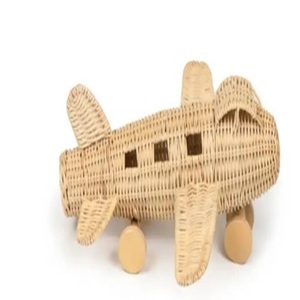 Último precio hermoso estilo natural bambú ratán helicóptero juguete mimbre ratán avión juguete juguetón perfecto para manos pequeñas - Product Image 2
