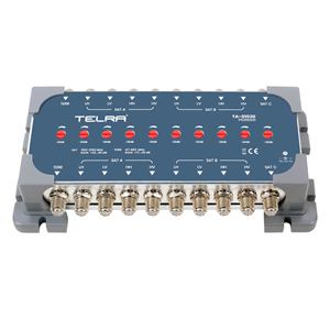 Amplificador Multiswitch para Satélite Telra con 10 Puertos de Entrada, Construcción Metálica, Garantía de 2 Años para Distribución de Señal de TV - Product Image 2
