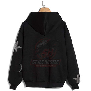 Dernières tendances en matière de streetwear, sweats à capuche pour hommes en strass, vente en gros, fabriqués au Pakistan, basiques, respirants, légers, sweats à capuche en strass - Product Image 2