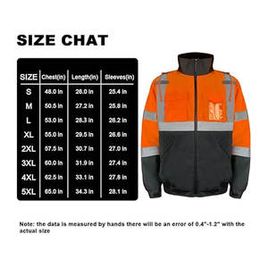 Chaquetas de Trabajo de Alta Visibilidad para Hombre, Ropa de Trabajo de Seguridad Reflectante para Construcción, Suministro de Fábrica al por Mayor OEM - Product Image 6