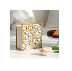 Boîte à mouchoirs design moderne en métal avec logo personnalisé, porte-serviettes de mariage, accessoires de salle de bain de qualité supérieure pour la décoration intérieure - Product Image 2