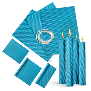 Sáp Ong Tổ Ong Tấm Ánh Sáng Màu Xanh Màu Và Kích Thước Phạm Vi Nến Cho Trẻ Em Đám Cưới Nhà Hàng Bán Buôn DIY Nến Làm Kit - Product Image 1