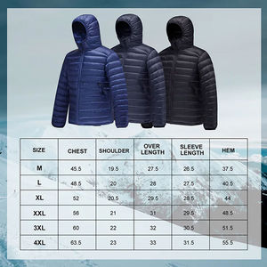 Chaqueta acolchada de manga larga con Forro cálido y a prueba de viento al por mayor, chaquetas de plumón aisladas con capucha y cierre de cremallera de tela duradera para hombre - Product Image 6