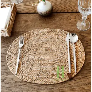 Hot Trend Oval <b>Seagrass</b> Charger Plates Woven <b>Seagrass</b> <b>Placemat</b> OEM Hot Sale <b>Placemat</b> Rattan Charger Plate From Vietnam - Product Image 1