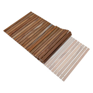 Premium Rectangle Teck et Bois Tapis de Bain String Design pour Salle de Bains - Product Image 6