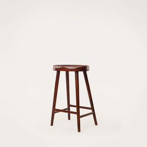 Taburete de Bar de madera de mango macizo con acabado de miel Taburete de mostrador de madera hecho a mano para cocina y bar - Product Image 4