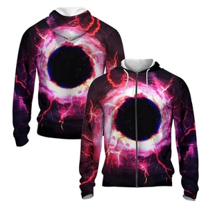 2025 chándal de gran tamaño de moda Graffiti Tie Dye 3D impreso cremallera sudaderas con capucha para hombres mujeres Streetwear sudaderas de talla grande - Product Image 5